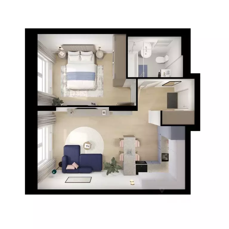 1-к кв. Ярославская область, Ярославль Волга Парк жилой комплекс (42.7 ... - Фото 2