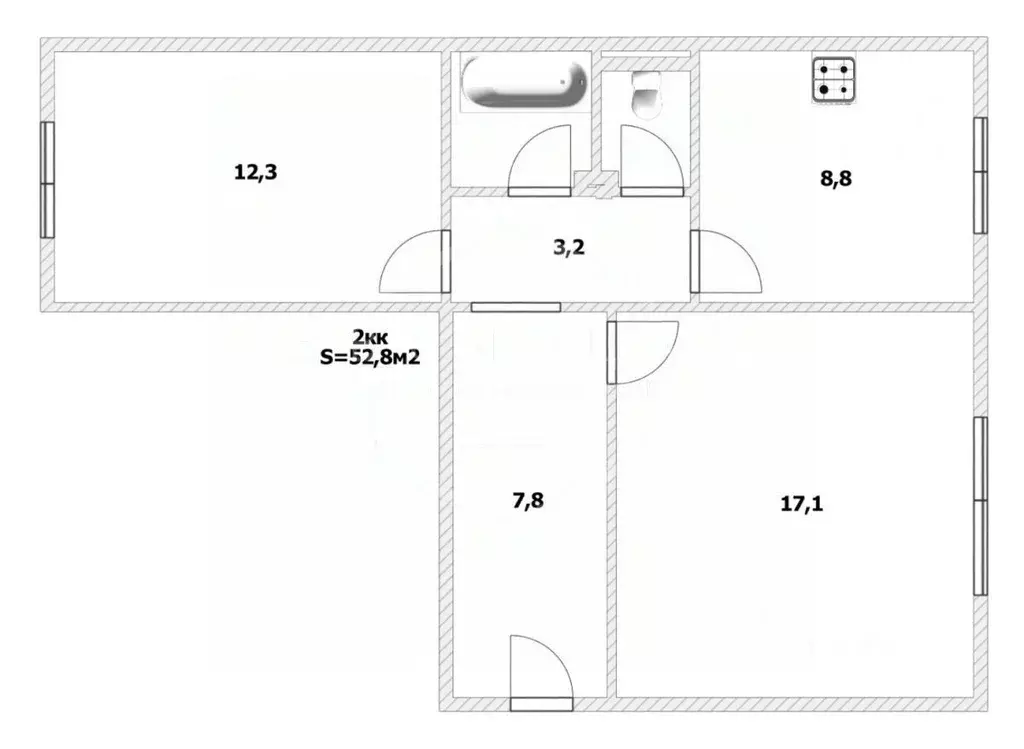 2-к кв. Калининградская область, Калининград ул. Подполковника ... - Фото 2