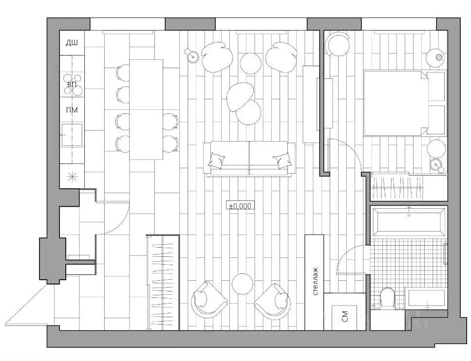 2-к кв. Москва Шелепихинская наб., 34к4 (65.0 м) - Фото 2