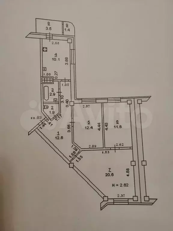 3-к. квартира, 75 м, 6/17 эт. - Фото 0