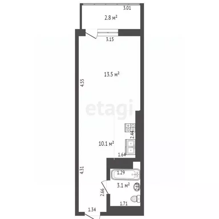 1-к кв. Ростовская область, Ростов-на-Дону Днепровский пер., 124Н ... - Фото 1