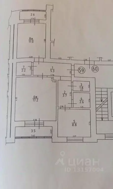 2-к кв. Калининградская область, Зеленоградск Окружная ул. (60.0 м) - Фото 2