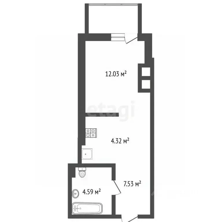 Студия Ростовская область, Ростов-на-Дону, Нахичевань ул. 23-я Линия, ... - Фото 2