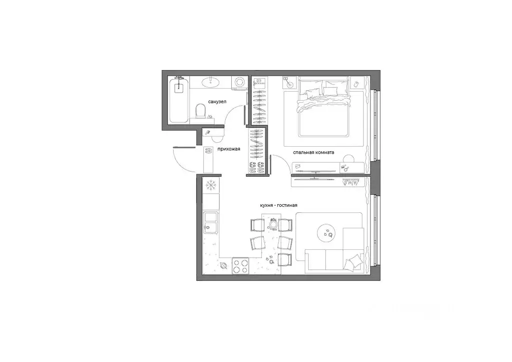 1-к кв. Пензенская область, Пенза Велларт Сити жилой комплекс (45.2 м) - Фото 2