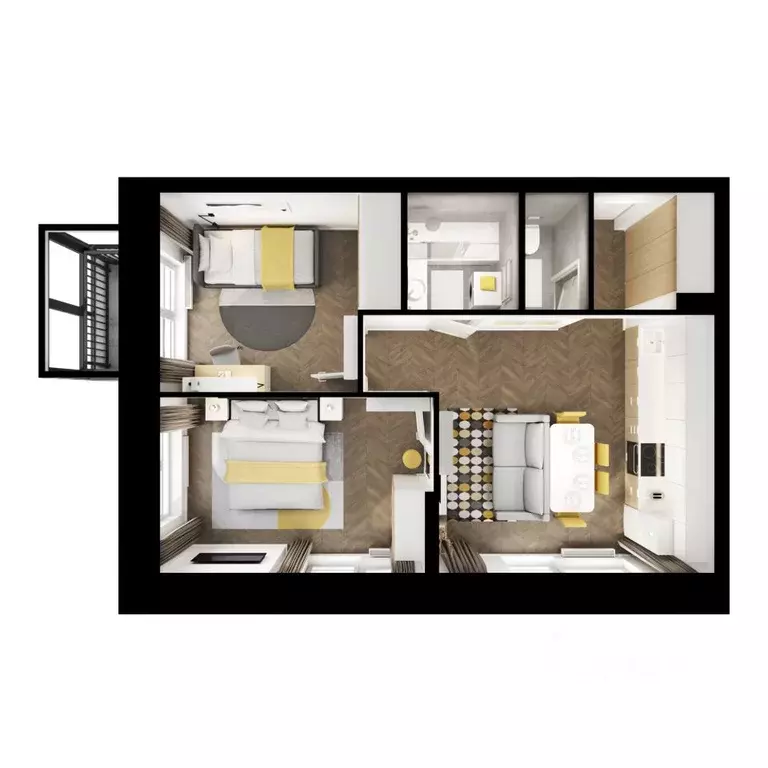 2-к кв. Татарстан, Казань ул. Анаса Тазетдинова, 1к9 (53.2 м) - Фото 2