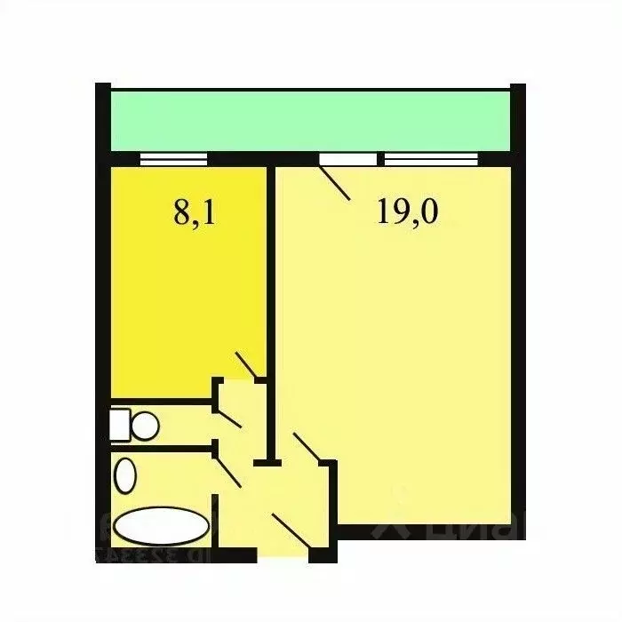 1-к кв. Москва Авангардная ул., 19/30 (36.1 м) - Фото 2