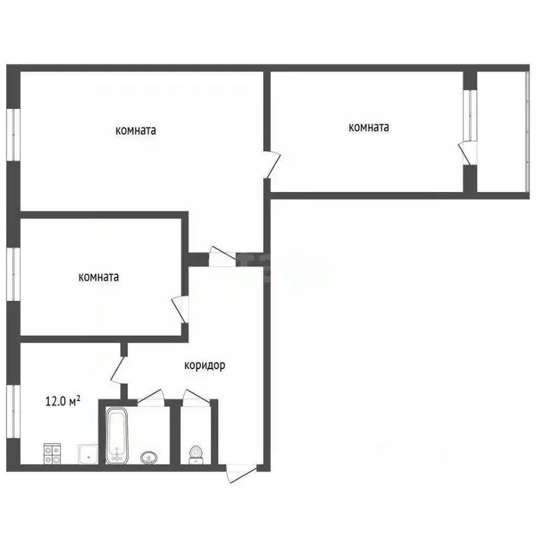 3-к кв. Ярославская область, Ярославль Московский просп., 123к3 (81.1 ... - Фото 1