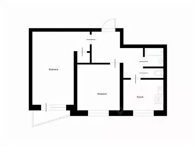 2-к кв. Севастополь просп. Генерала Острякова, 97 (44.6 м) - Фото 1