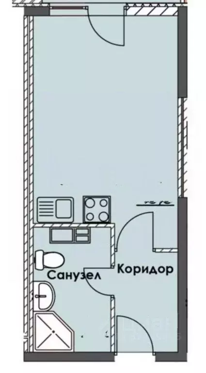Студия Краснодарский край, Анапа проезд Межсанаторный, 19 (27.0 м) - Фото 2