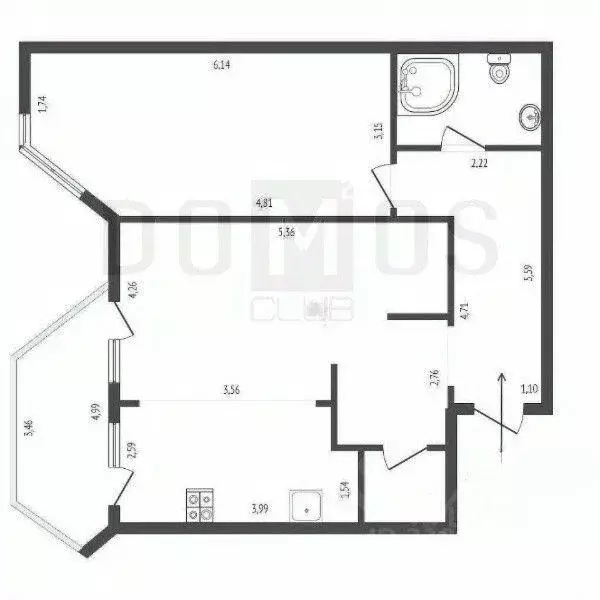 Квартира, 2 комнаты, 66.4 м - Фото 0