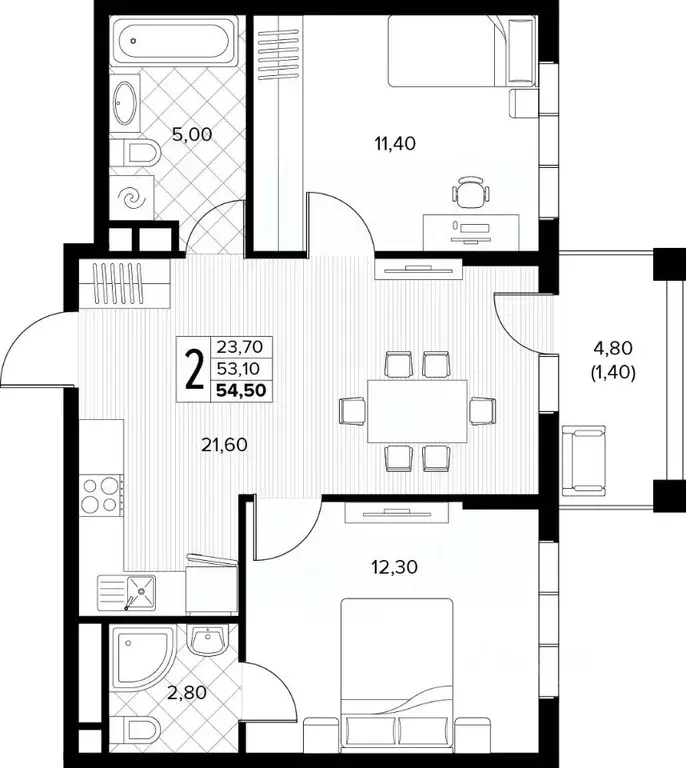 2-к кв. Краснодарский край, Анапа муниципальный округ, с. Сукко ... - Фото 1
