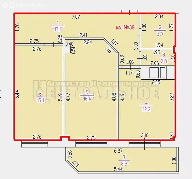 2-комнатная квартира: Смоленск, Кловская улица, 11А (70.8 м) - Фото 0