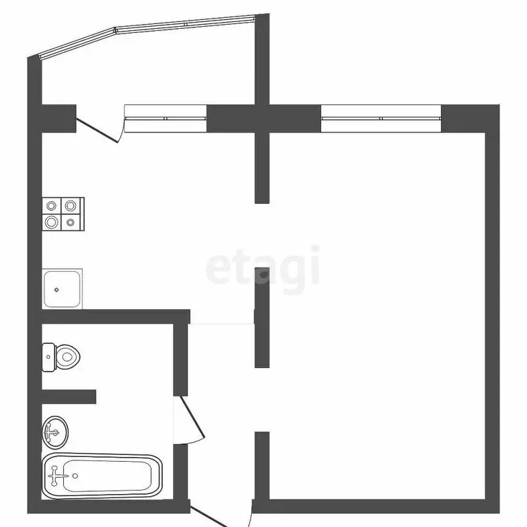 1-комнатная квартира: Тюмень, улица Павла Шарова, 7к1 (40.9 м) - Фото 2