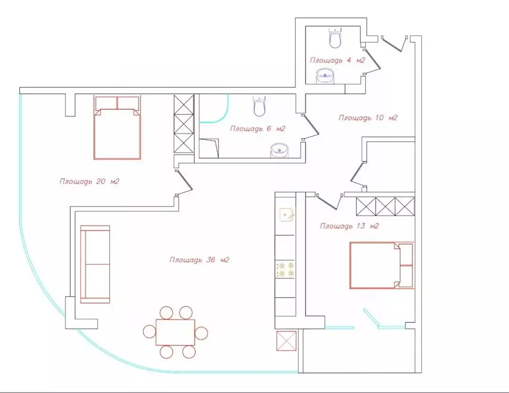 3-к кв. Крым, Ялта ул. Ореховая, 23А (104.0 м) - Фото 2