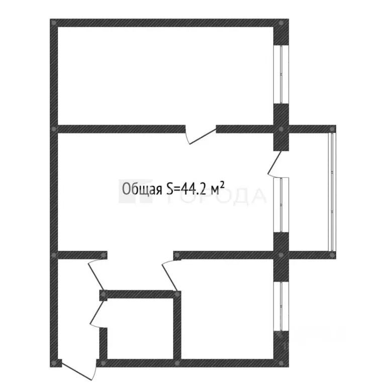 2-к кв. Алтайский край, Барнаул ул. Георгия Исакова, 203 (44.2 м) - Фото 2