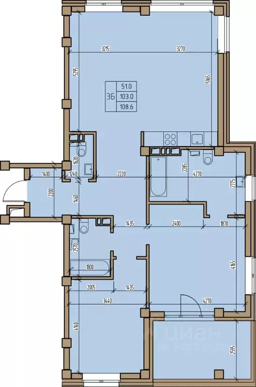 3-к кв. Хакасия, Абакан ул. Комарова, 7 (108.6 м) - Фото 1