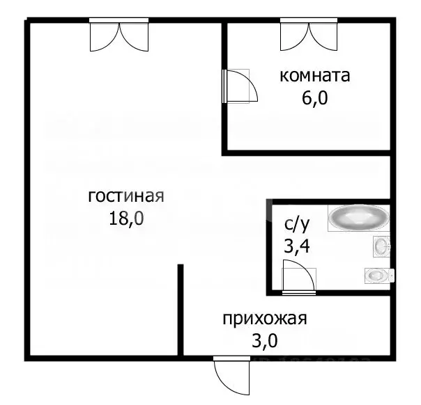 1-к кв. Краснодарский край, Анапа ул. Толстого, 113 (30.4 м) - Фото 1