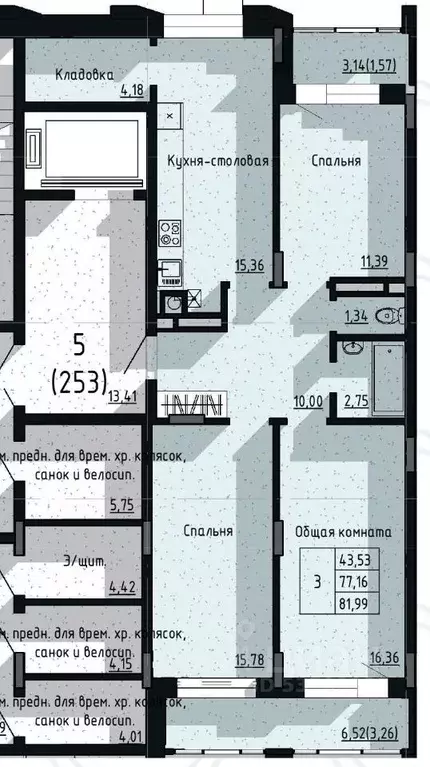 3-к кв. Саха (Якутия), Якутск пос. Геологов,  (81.99 м) - Фото 1