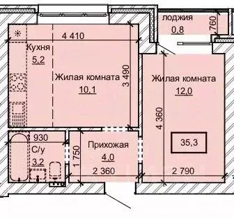 2-к кв. Алтайский край, Барнаул ул. Анатолия (35.3 м) - Фото 0
