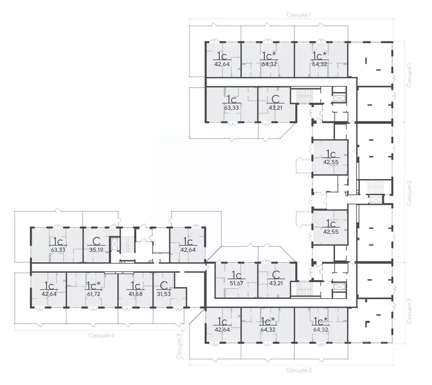 1-к кв. Тюменская область, Тюмень ул. Сергея Свиридова, 15 (43.21 м) - Фото 2