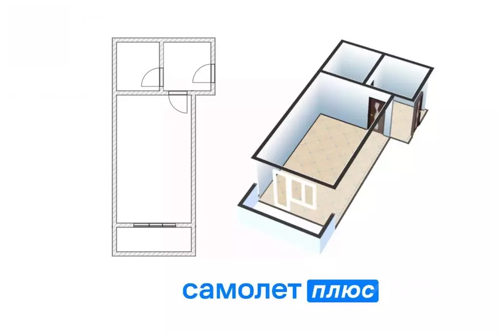 Студия Кемеровская область, Кемерово 68-й мкр, 25 (25.9 м) - Фото 0