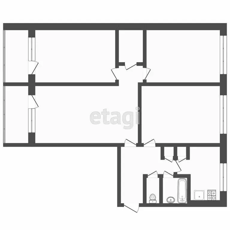 4-комнатная квартира: Саранск, улица Пушкина, 44 (78 м) - Фото 0