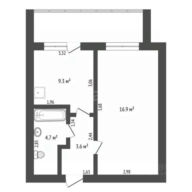 1-к кв. Амурская область, Благовещенский район, с. Чигири 1-я ... - Фото 1