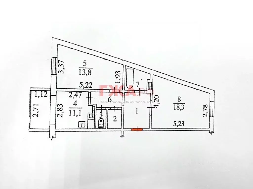 2-к кв. Саха (Якутия), Нерюнгри ул. Карла Маркса, 16/1 (55.5 м) - Фото 2