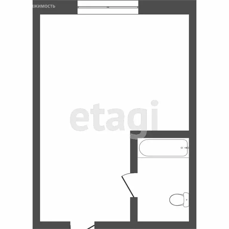 1-комнатная квартира: Томск, Киевская улица, 9 (24.6 м) - Фото 1