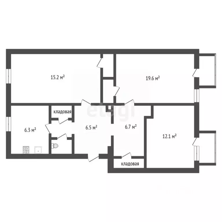 3-к кв. Воронежская область, Воронеж ул. Коммунаров, 47 (70.9 м) - Фото 1