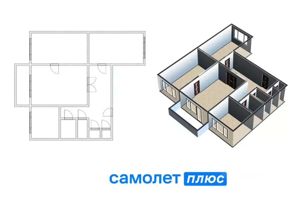 3-к кв. Кемеровская область, Кемерово ул. Дарвина, 2 (82.1 м) - Фото 1