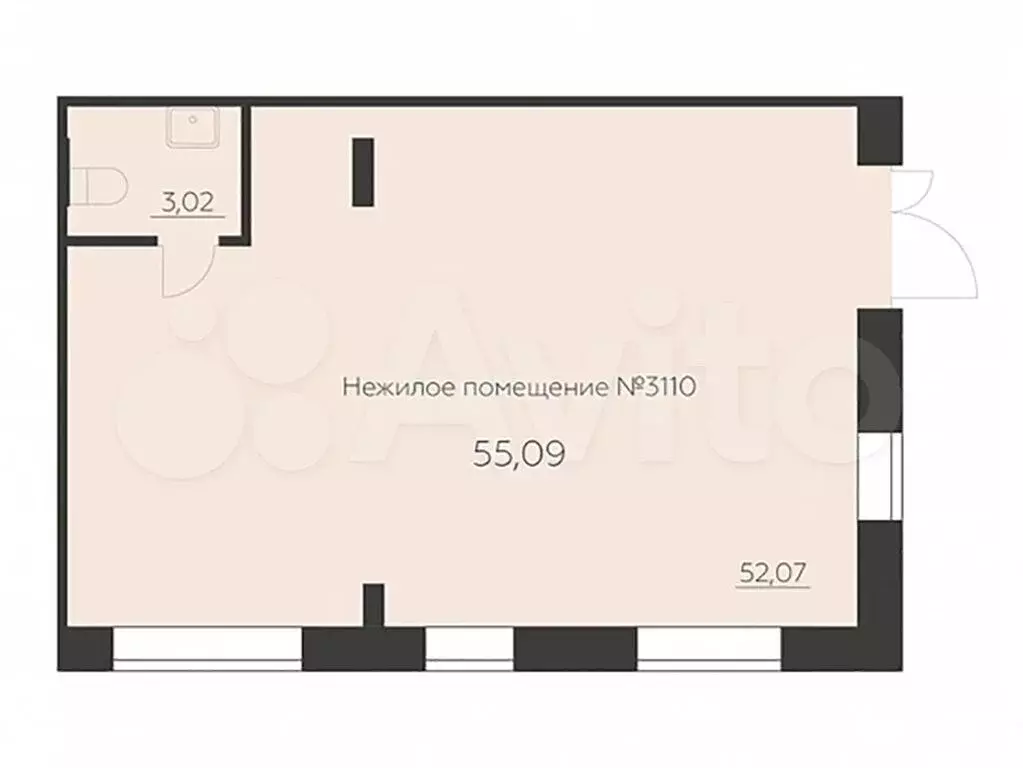 Продам помещение свободного назначения, 55.09 м - Фото 0