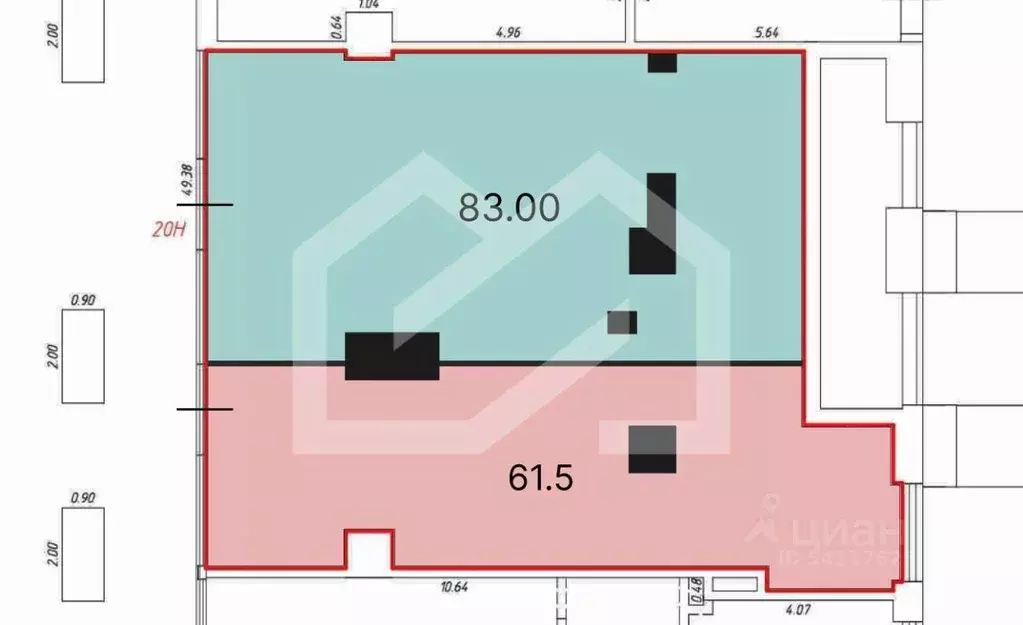 Торговая площадь в Москва ул. Нижние Мневники, 16к4 (83 м) - Фото 2