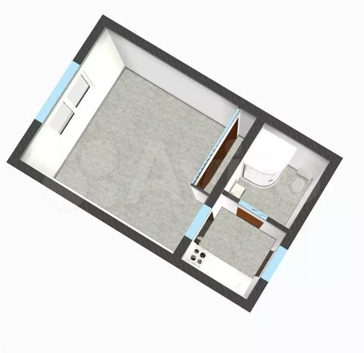Квартира-студия, 18,9 м, 2/5 эт. - Фото 1