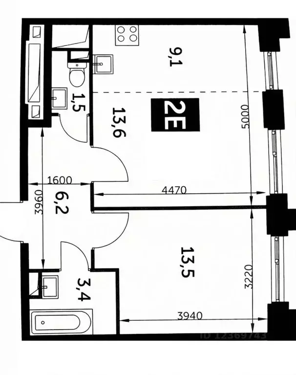 1-к кв. Москва ул. Зорге, 9к2 (47.0 м) - Фото 2