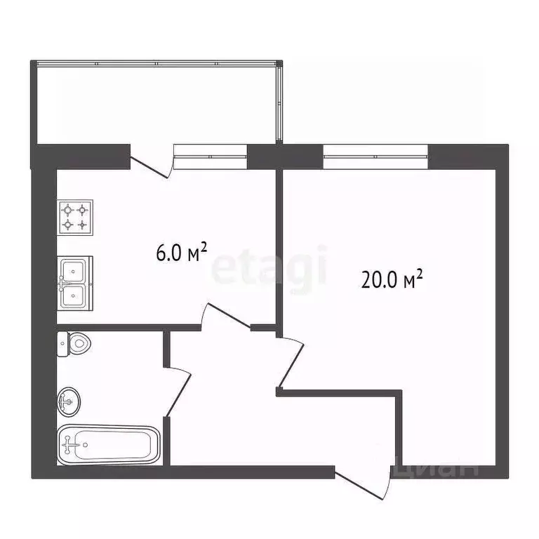 1-к кв. Санкт-Петербург ул. Плесецкая, 20к1 (33.3 м) - Фото 1