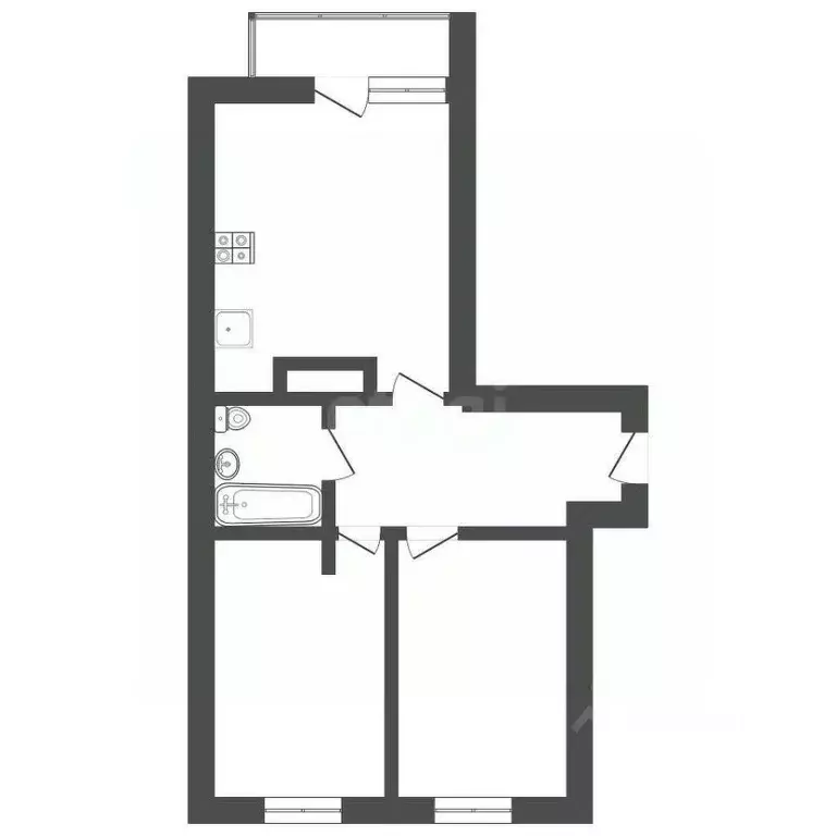 3-к кв. Тульская область, Тула ул. Ивана Поддубного, 2 (62.9 м) - Фото 2