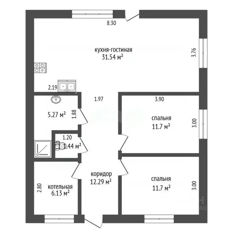 Дом в Тюменская область, Тюменский муниципальный округ, с. Горьковка ... - Фото 2