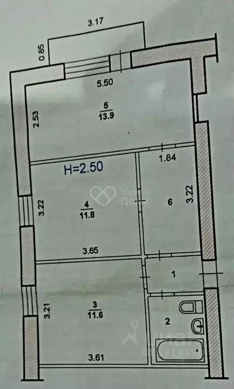 2-к кв. Волгоградская область, Волжский ул. Имени генерала Карбышева, ... - Фото 1