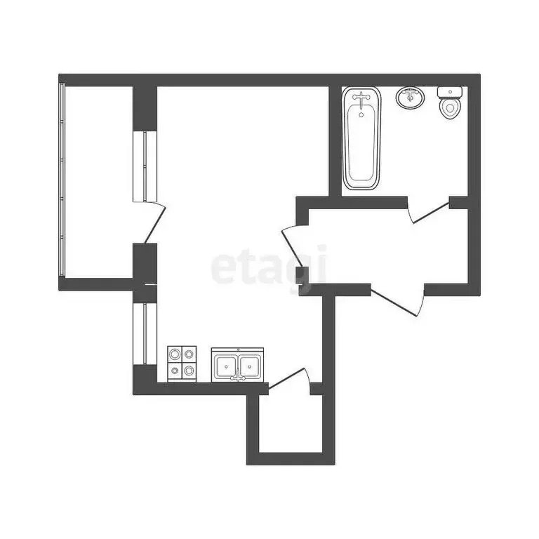 Квартира-студия: Тюмень, улица Самарцева, 177 (36.8 м) - Фото 0