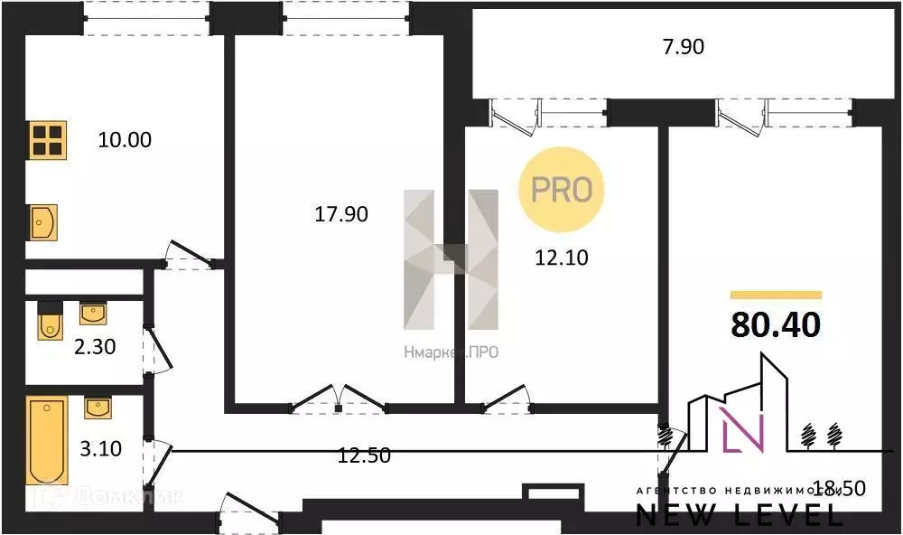 Продаётся 3-к квартира, 80.4 м - Фото 1