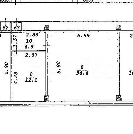 2-к офис 51м2 ул. Русская 39 (нии Систем) - Фото 0