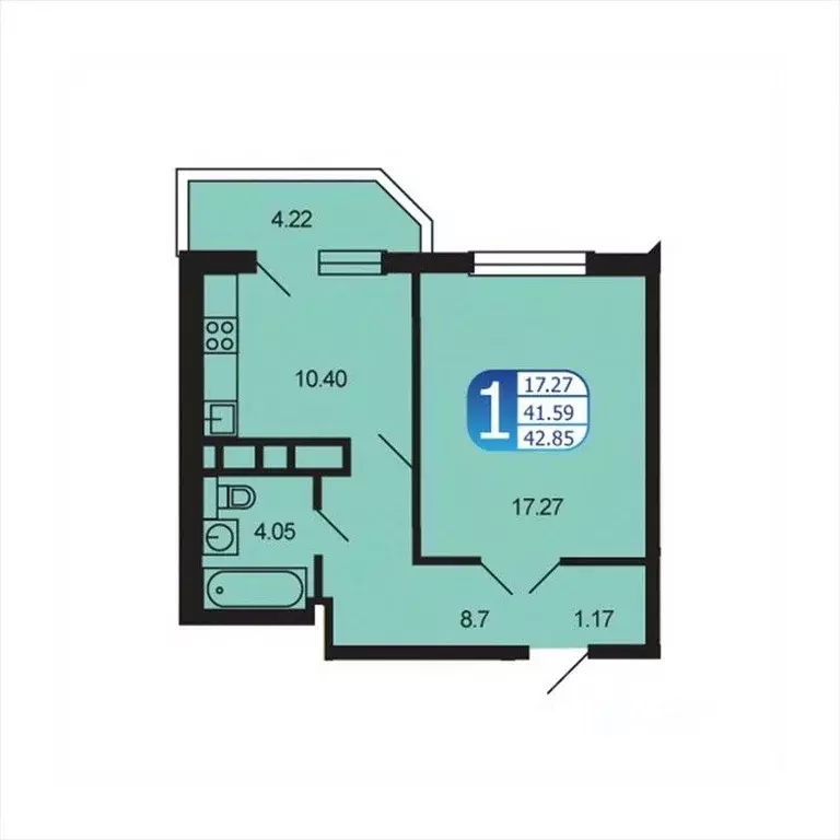 1-к кв. Московская область, Рузский муниципальный округ, Тучково пгт ... - Фото 1
