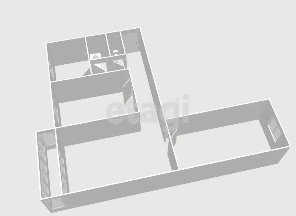 3-к кв. Сахалинская область, Южно-Сахалинск Украинская ул., 9 (58.0 м) - Фото 2