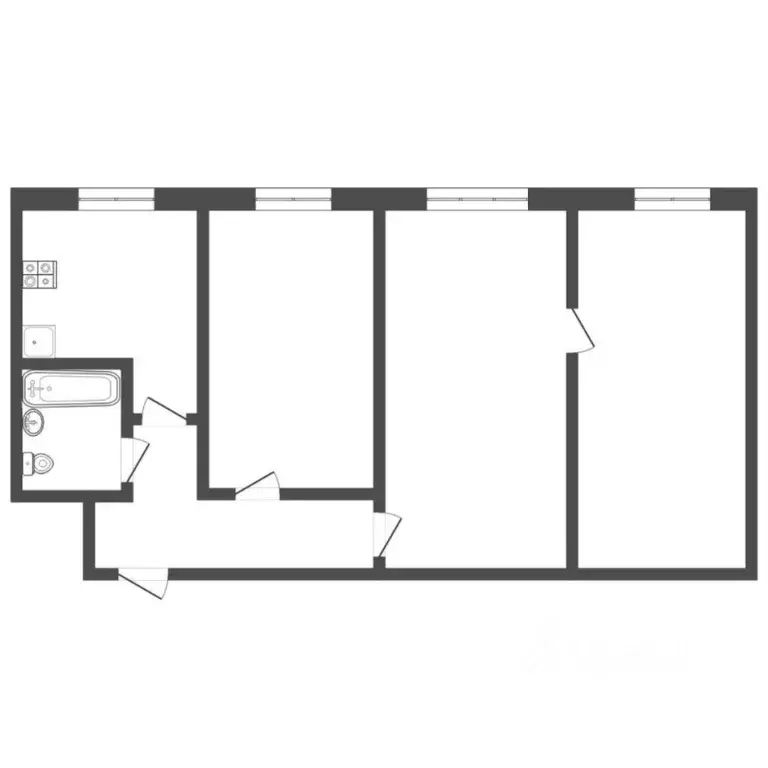 3-к кв. Тюменская область, Тюмень Ямская ул., 110 (57.0 м) - Фото 2