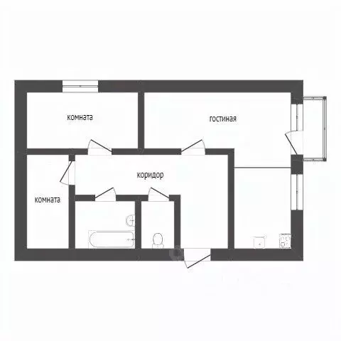 3-к кв. Бурятия, Улан-Удэ 102-й мкр, ул. Ринчино, 14 (56.4 м) - Фото 1