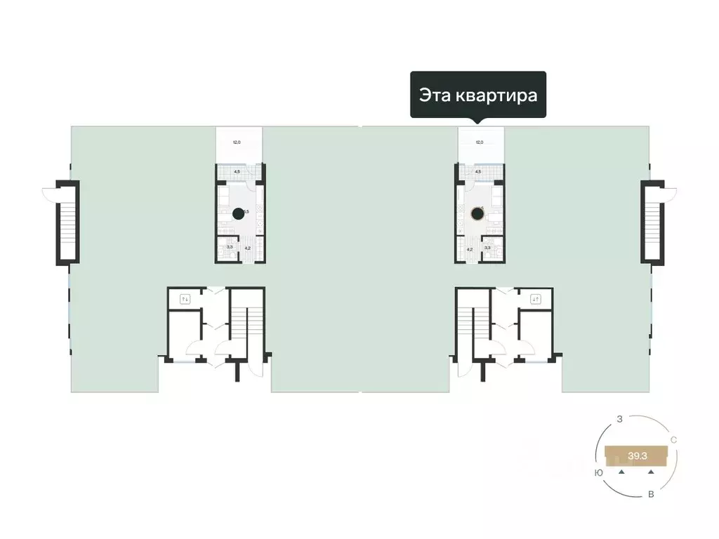 Студия Тюменская область, Тюмень ул. Игоря Комиссарова, 25 (25.24 м) - Фото 1