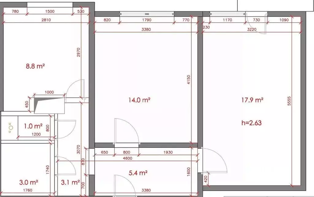 2-к кв. Татарстан, Казань ул. Адоратского, 19 (49.8 м) - Фото 2