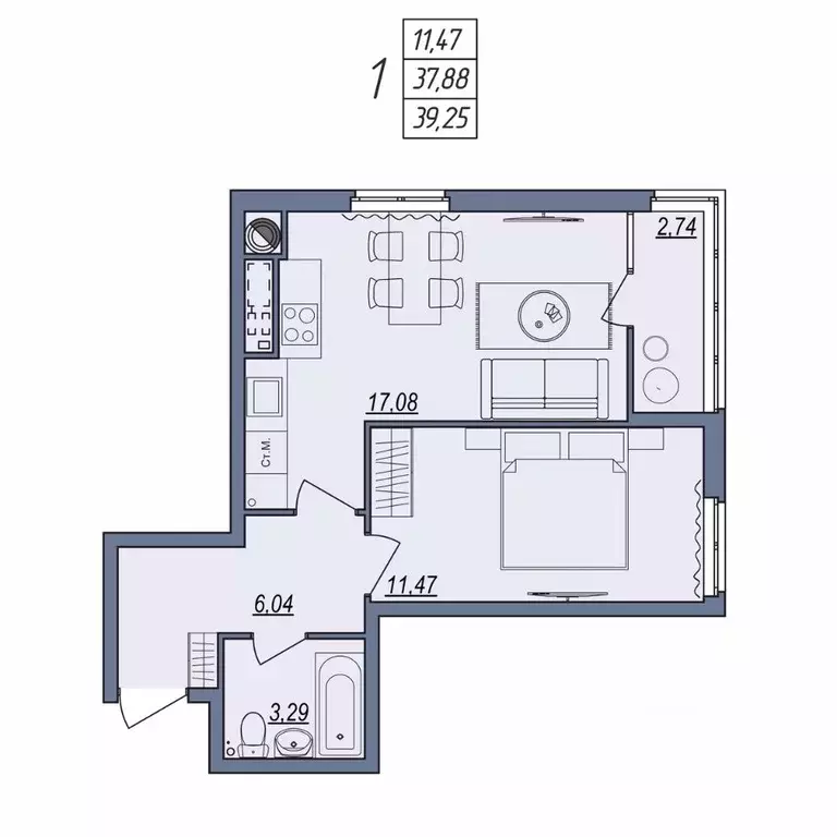 1-к кв. Волгоградская область, Волгоград ул. Тракторостроителей, 31/1 ... - Фото 1