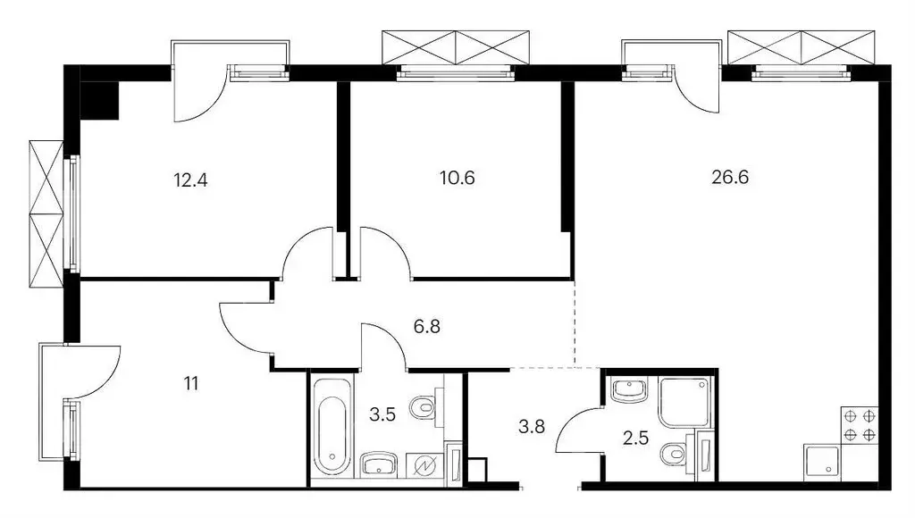 3-комнатная квартира: Москва, улица Академика Павлова, 56к1 (78 м) - Фото 1